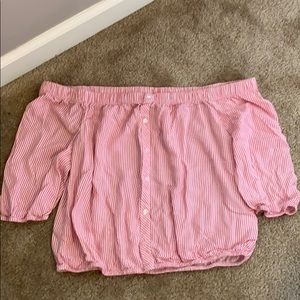 off the shoulder shirt